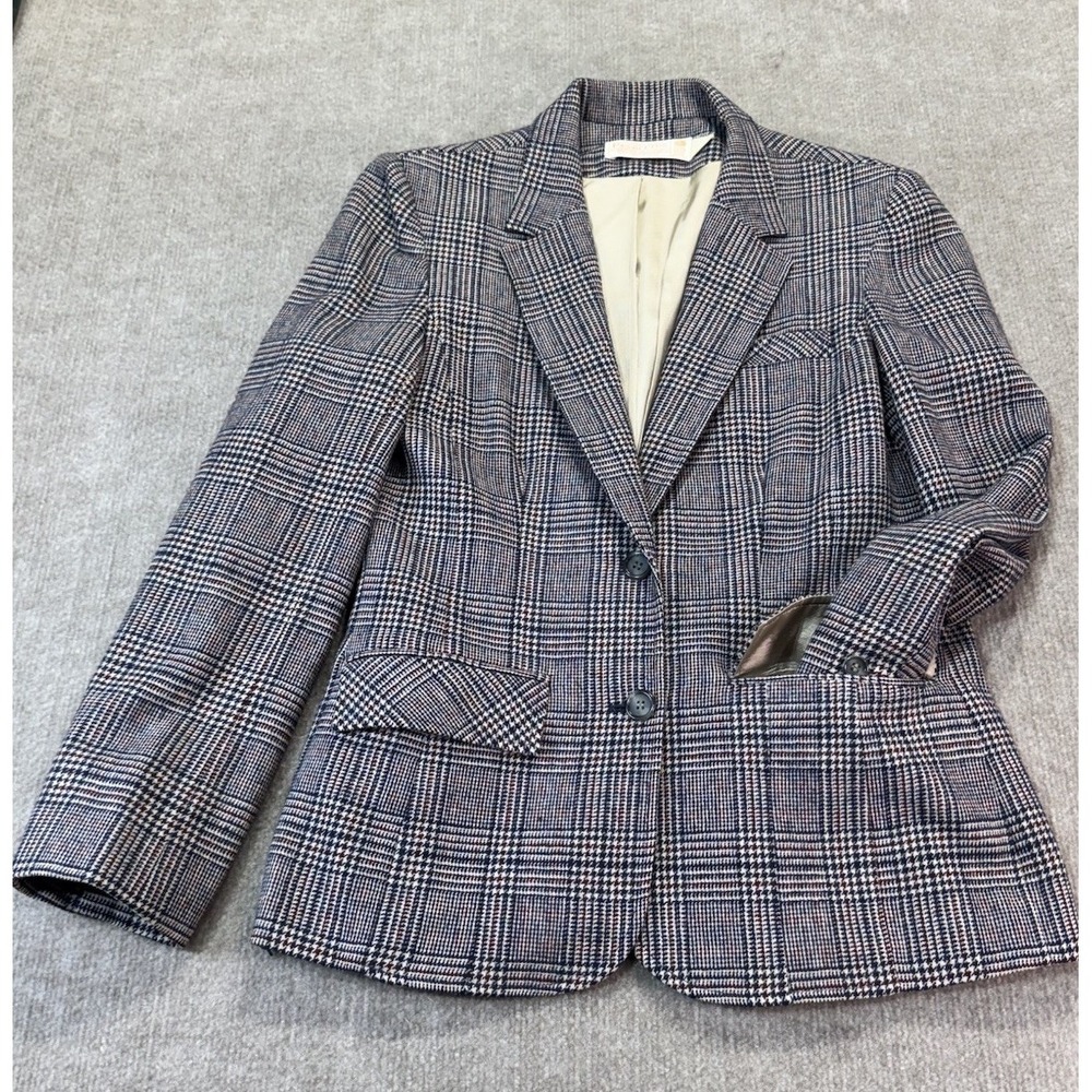 Pendleton S Vintage 80s Plaid Virgin Wool Classic Retro Blazer Career Business